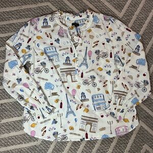Talbots Parisian Print Blouse - Multicolor